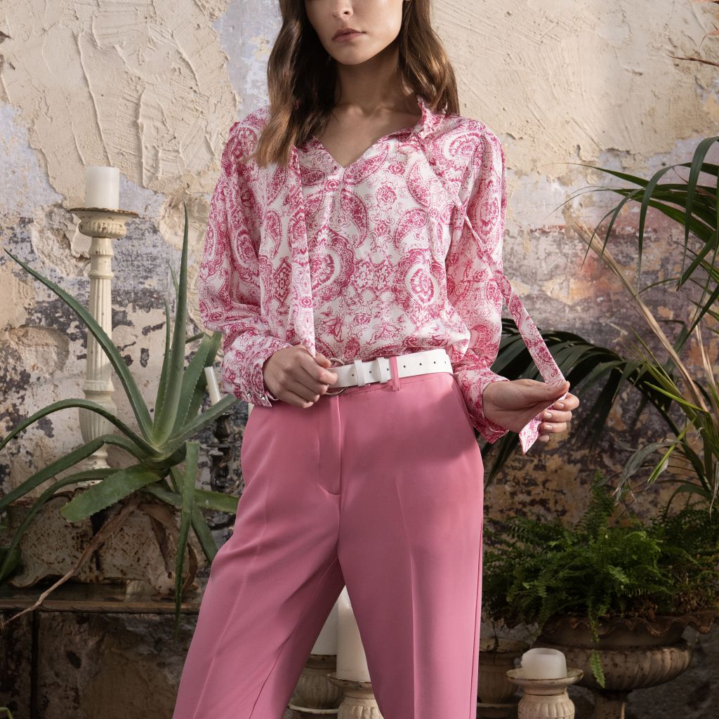 חולצה קפלונים בצוואר Golbary