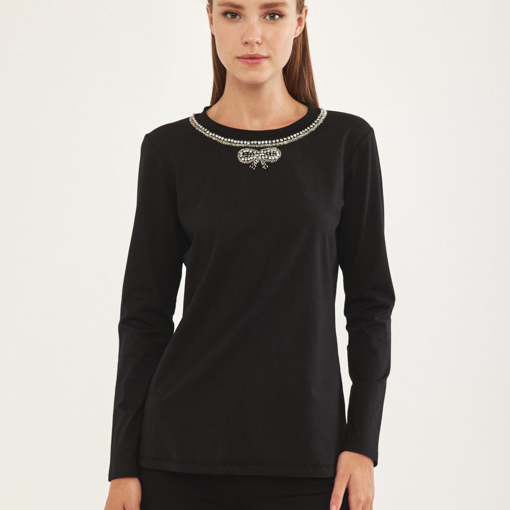 חולצה פפיון יהלומים Golbary