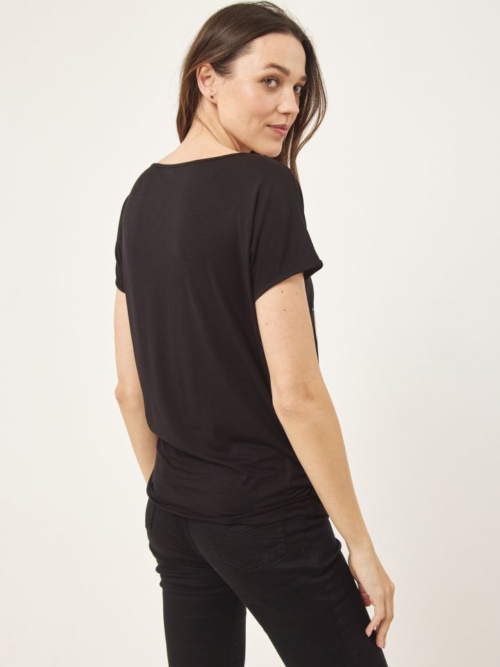 חולצה דפוס נשר PROMO בצבע שחור