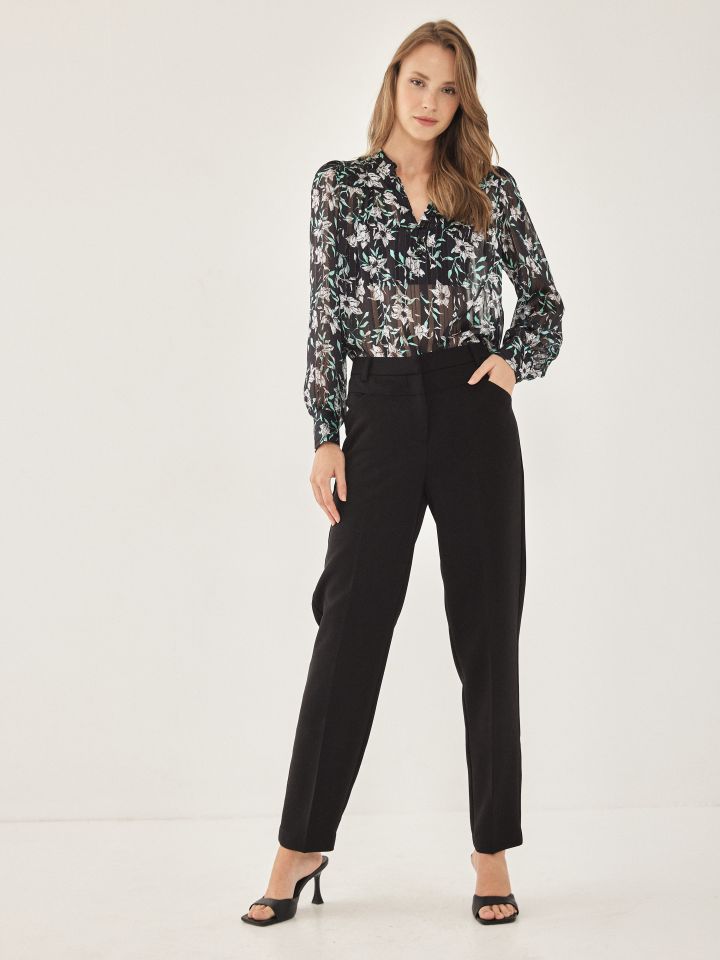 חולצה שינה דפוס בצבע פרחוני