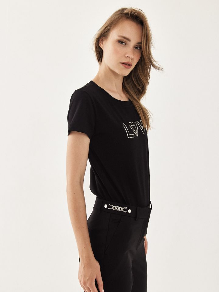 חולצה PROMO LOVE בצבע שחור