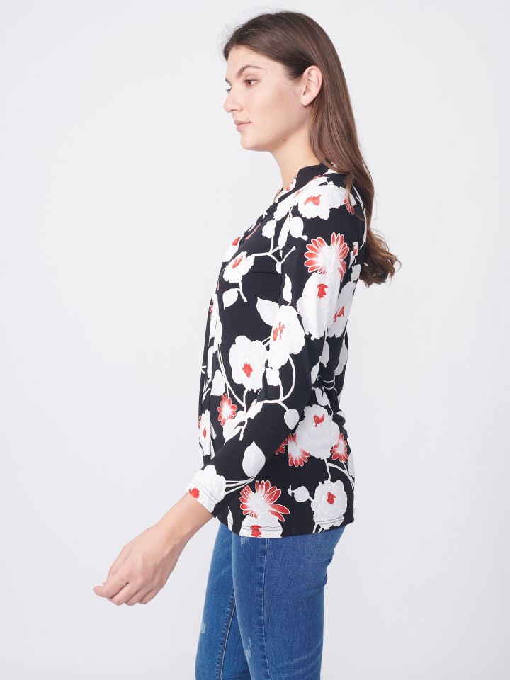 חולצה דפוס עניבה קשירה PROMO בצבע אדום