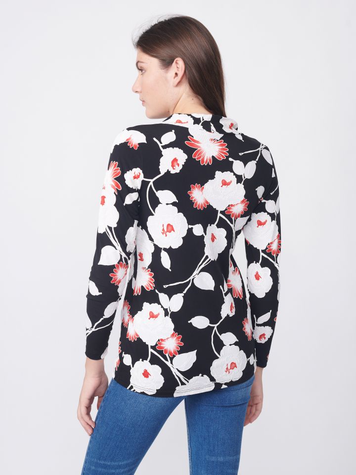 חולצה דפוס עניבה קשירה PROMO בצבע אדום