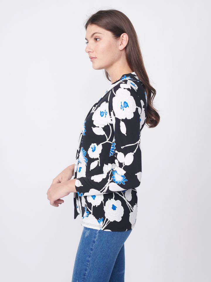 חולצה דפוס עניבה קשירה PROMO בצבע נייבי