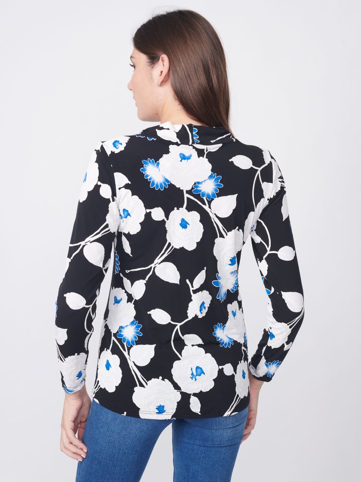 חולצה דפוס עניבה קשירה PROMO בצבע נייבי