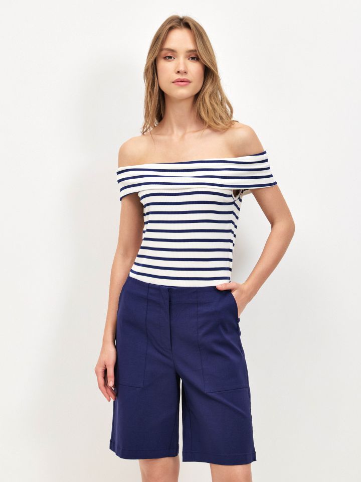 חולצה וולן פסים  PROMO בצבע נייבי