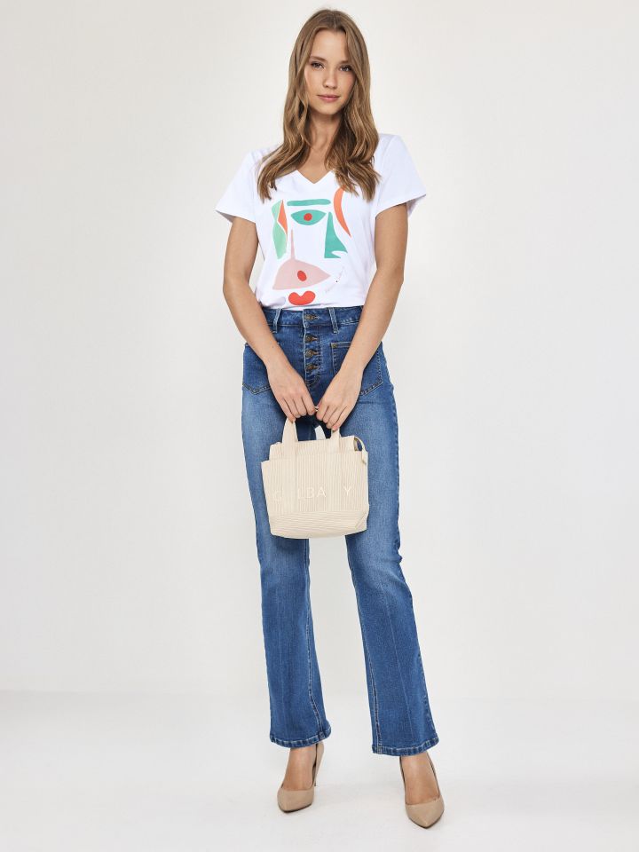 חולצה KOKETIT PINK V בצבע לבן