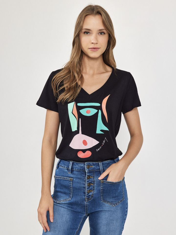 חולצה KOKETIT PINK V בצבע שחור