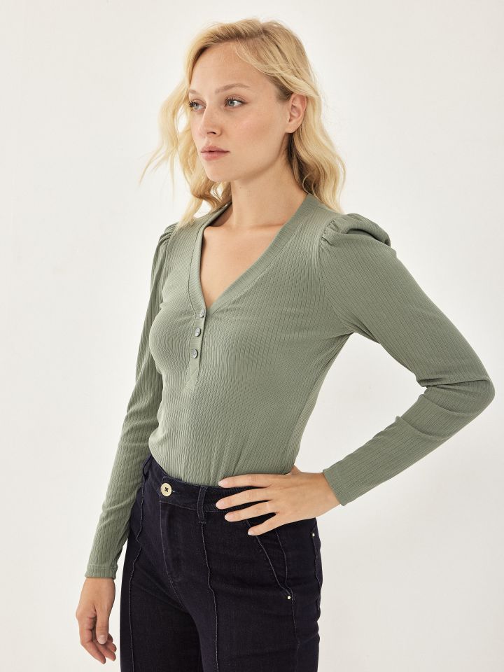 חולצה ריב שינה PROMO בצבע ירוק