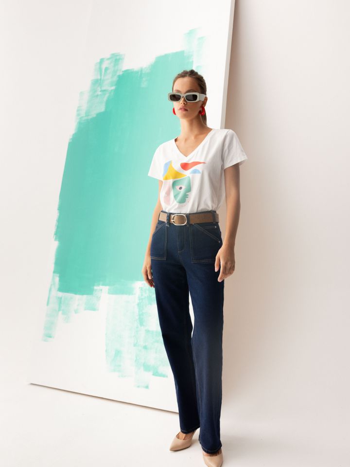 חולצה KOKETIT V בצבע לבן