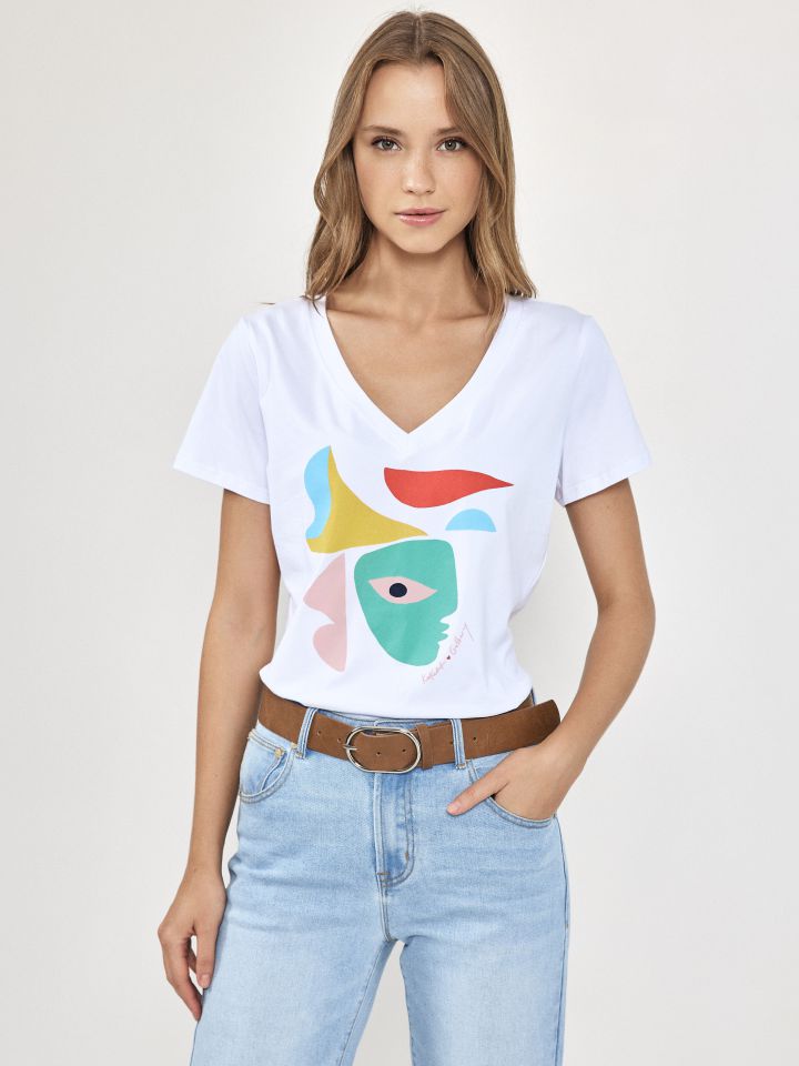 חולצה KOKETIT V בצבע לבן