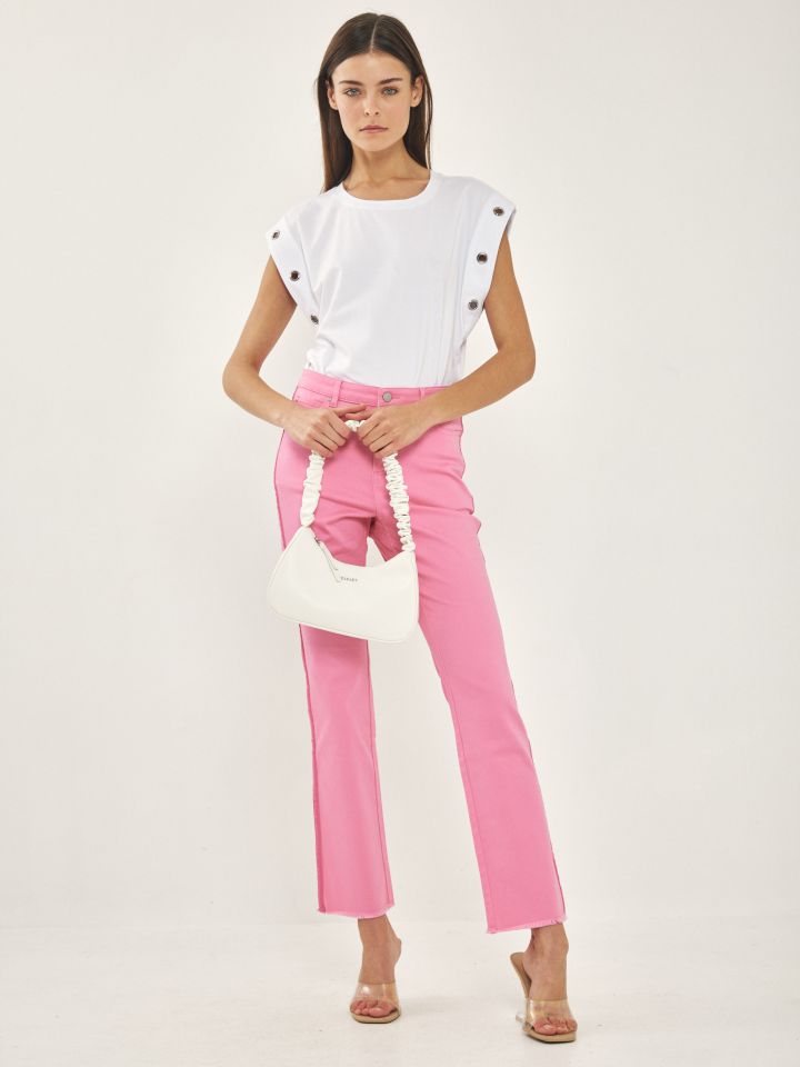 חולצה איבקות  בשרוול PROMO בצבע לבן