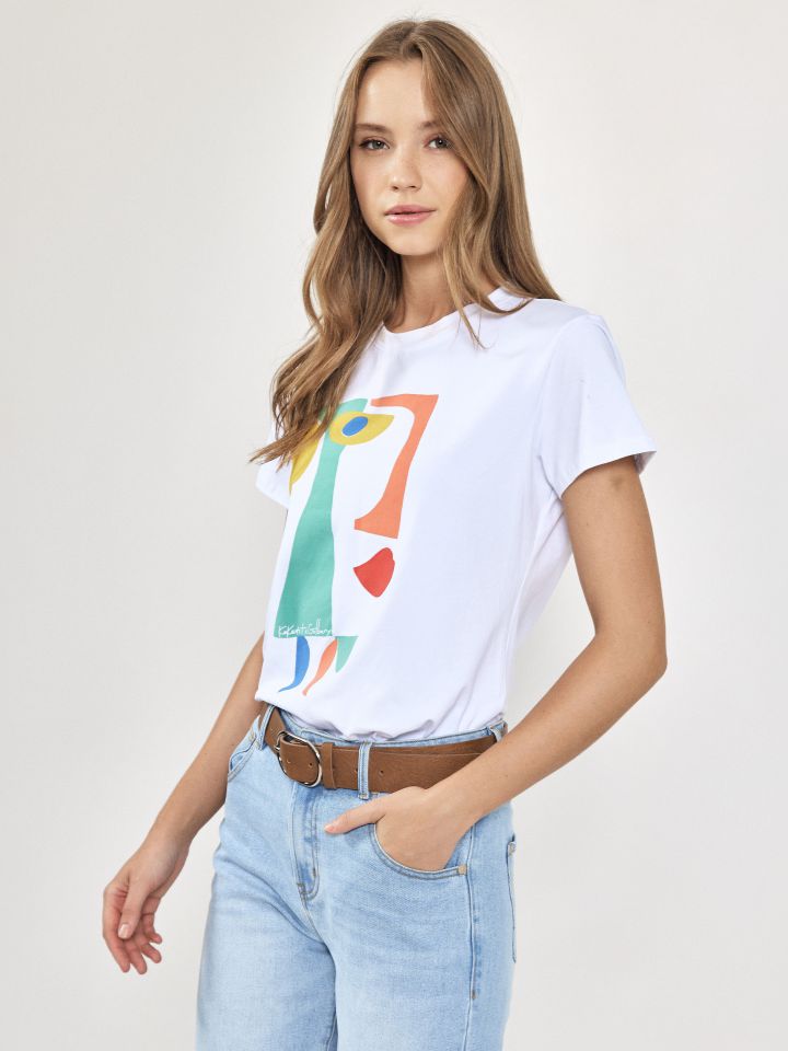 חולצה ניקי KOKETIT SHAPES בצבע לבן