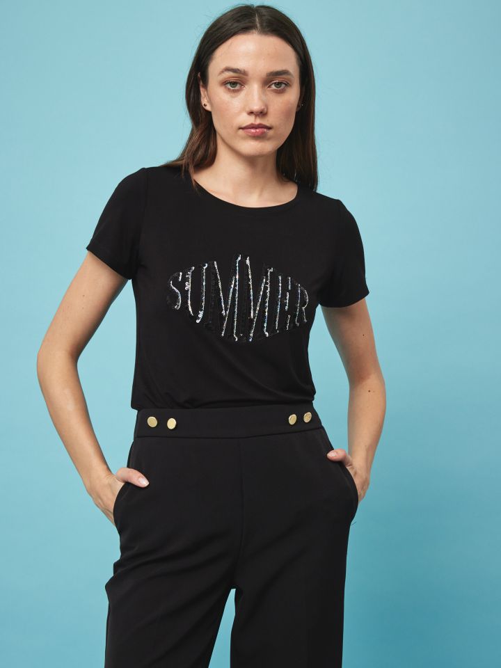 חולצה VOUGE PROMO בצבע שחור