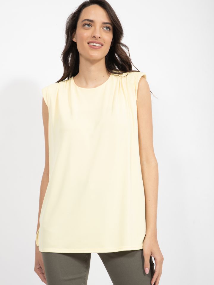 חולצה כיווצים PROMO PARIS בצבע צהוב