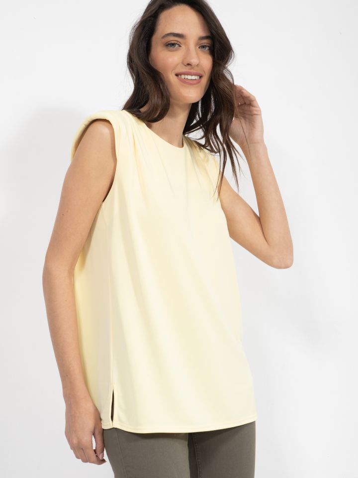 חולצה כיווצים PROMO PARIS בצבע צהוב