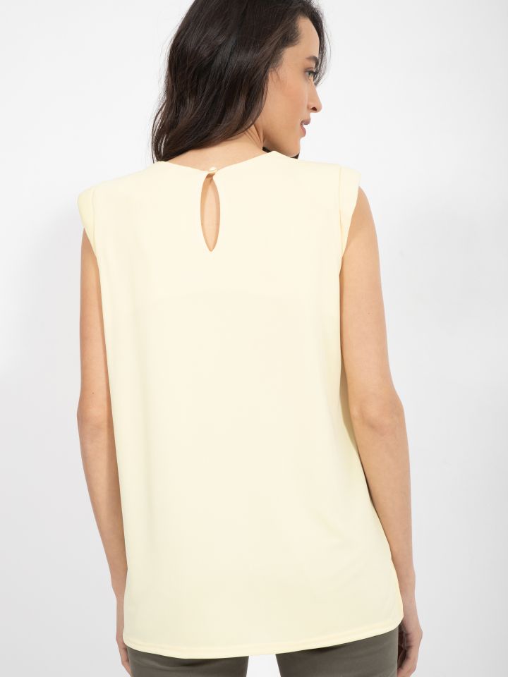 חולצה כיווצים PROMO PARIS בצבע צהוב