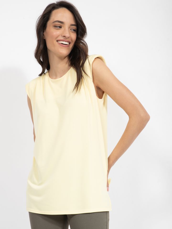 חולצה כיווצים PROMO PARIS בצבע צהוב