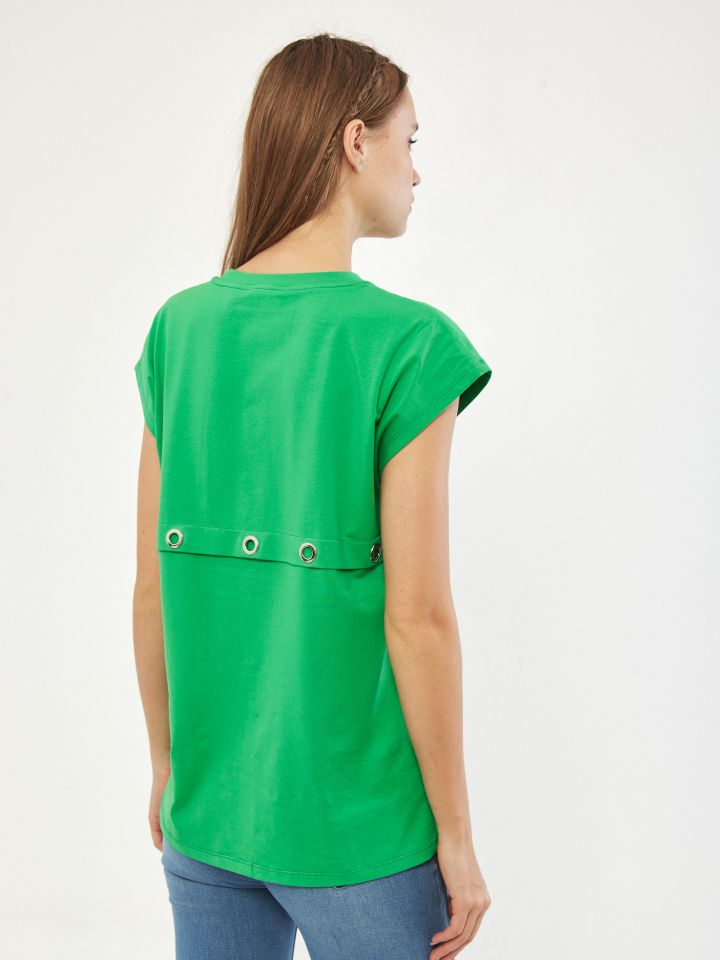 חולצה לחצניות מסביב PROMO בצבע ירוק