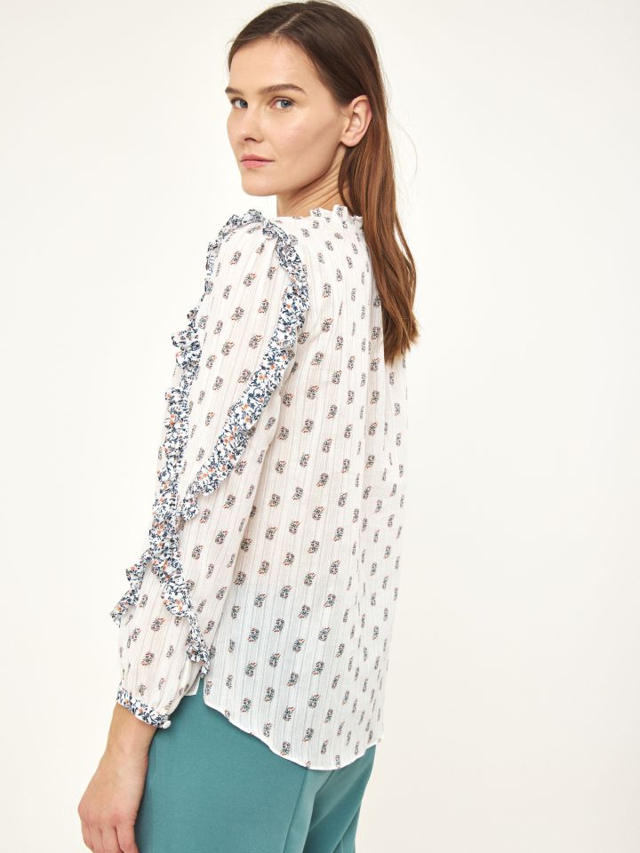 חולצה פרופרו דפוס בצבע פרחוני