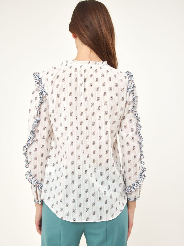 חולצה פרופרו דפוס בצבע פרחוני