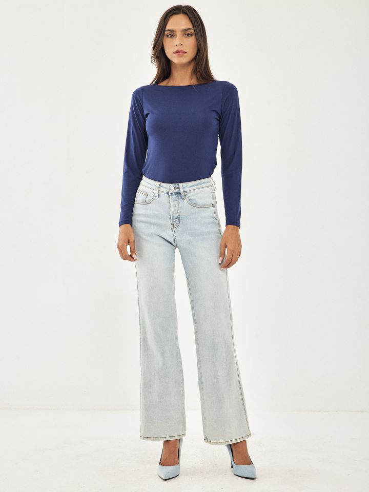 חולצה חלקה PROMO בצבע נייבי