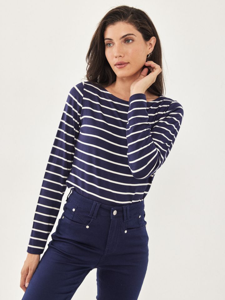 חולצה פסים PROMO בצבע נייבי