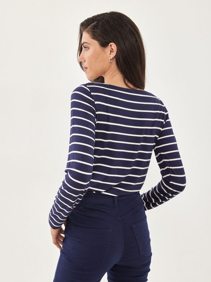 חולצה פסים PROMO בצבע נייבי