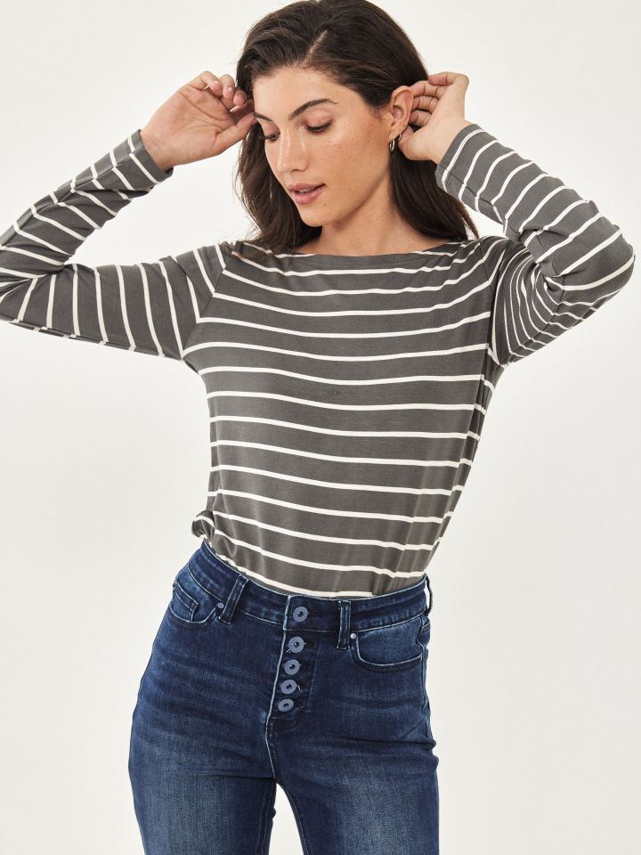 חולצה פסים PROMO בצבע זית