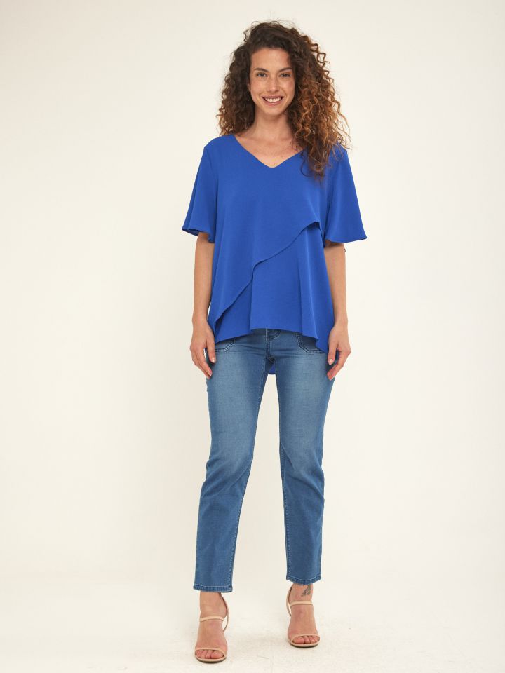 חולצה  SHIRA PROMO בצבע כחול רויאל