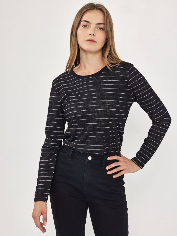 חולצה סלאב פסים PROMO בצבע שחור