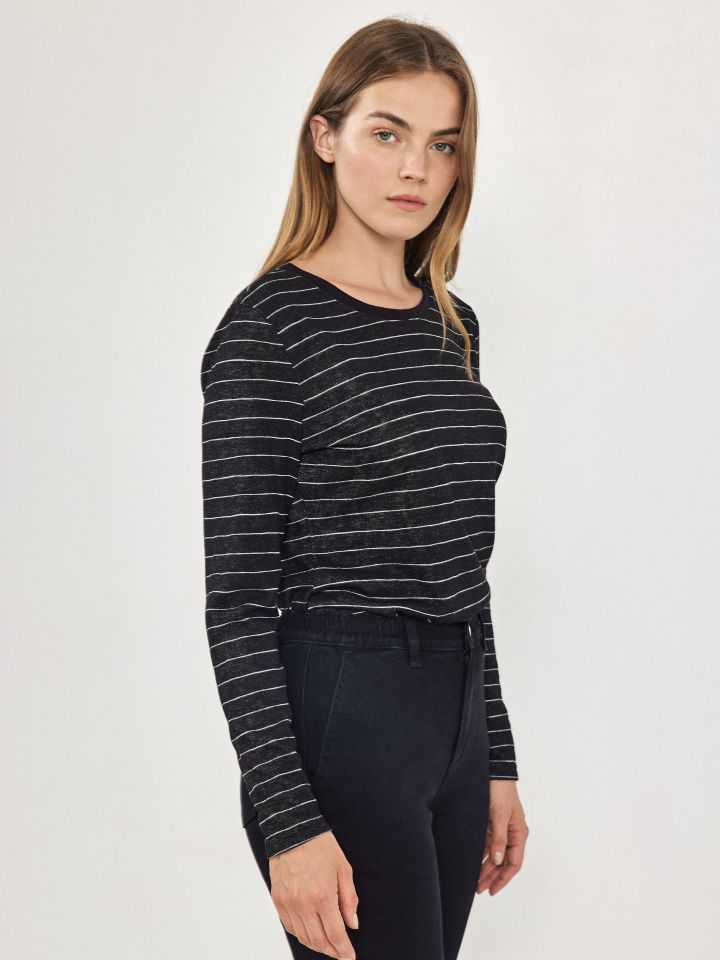 חולצה סלאב פסים PROMO בצבע שחור