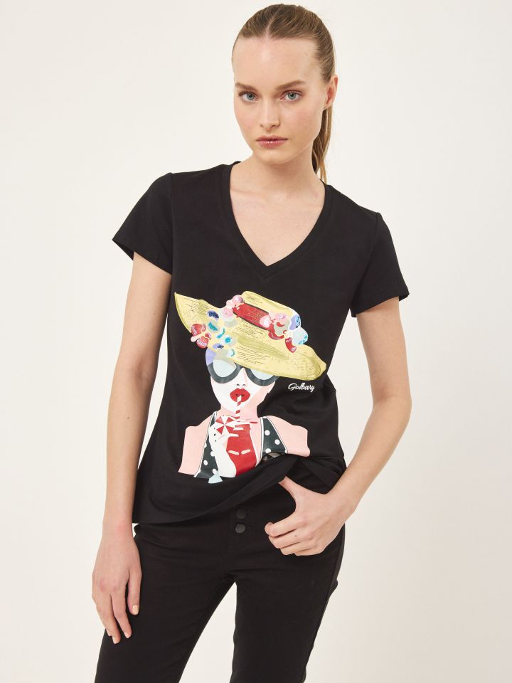 חולצה לידי כובע PROMO בצבע שחור