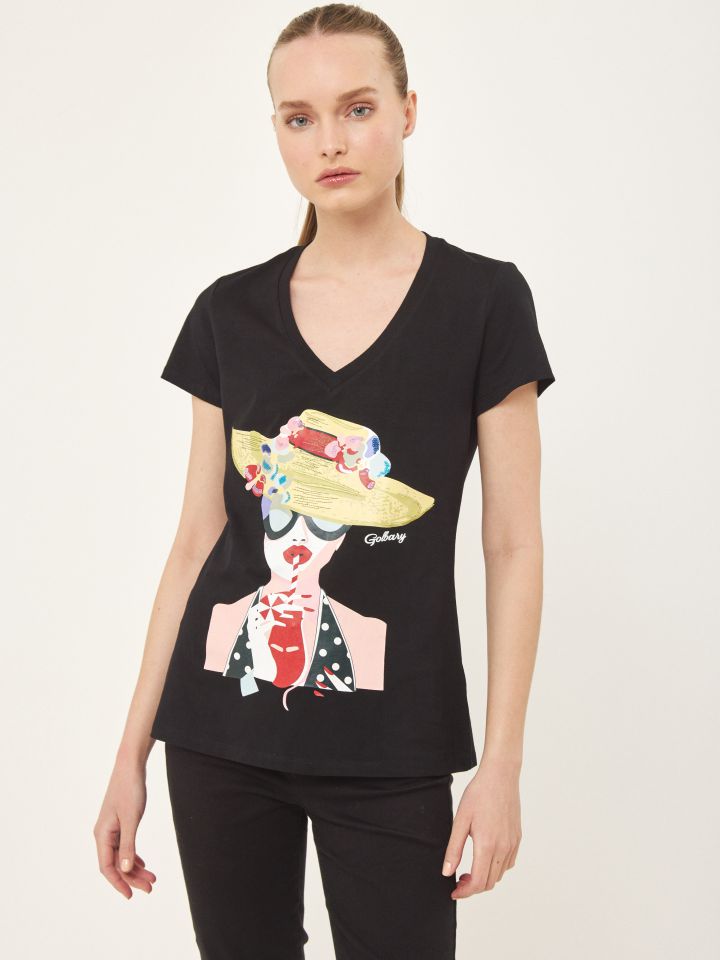 חולצה לידי כובע PROMO בצבע שחור