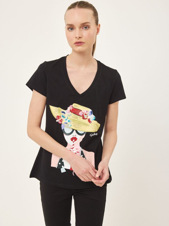 חולצה לידי כובע PROMO בצבע שחור