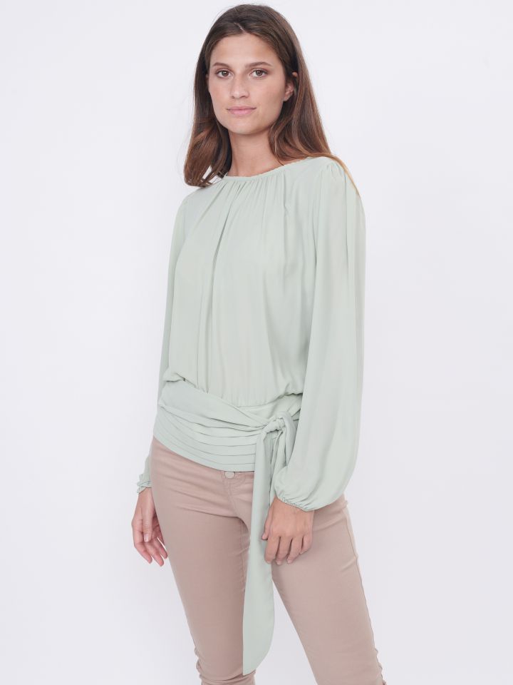 חולצה קשירה  LIA בצבע ירוק