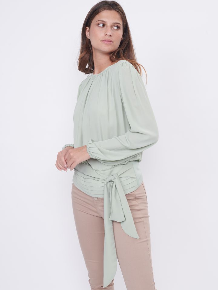 חולצה קשירה  LIA בצבע ירוק