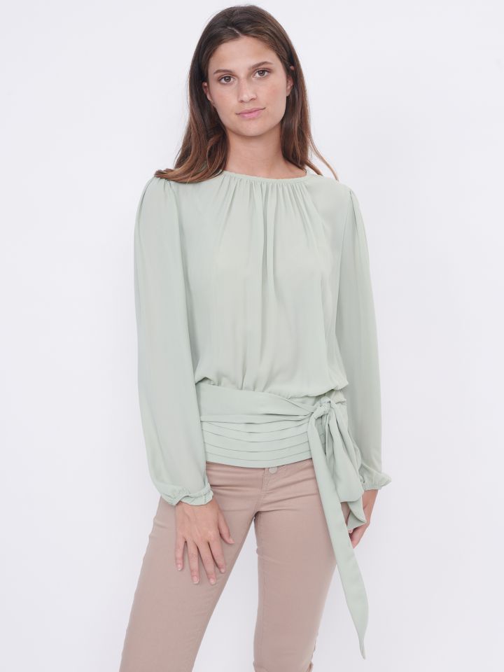 חולצה קשירה  LIA בצבע ירוק