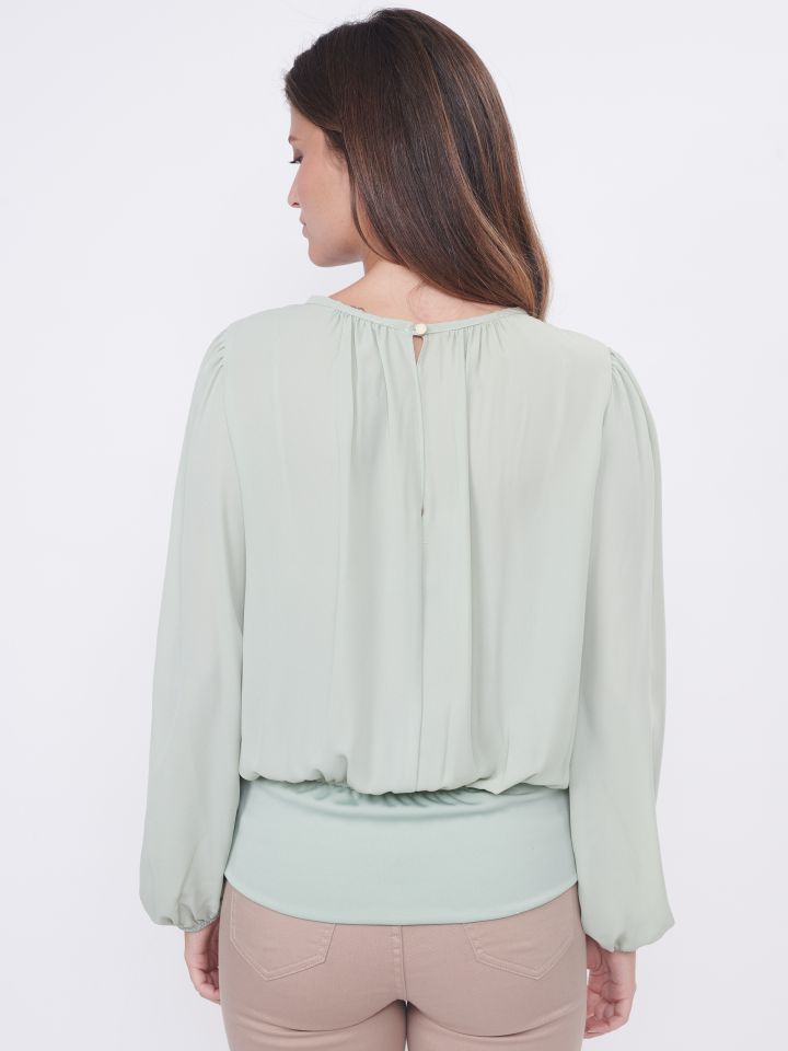 חולצה קשירה  LIA בצבע ירוק