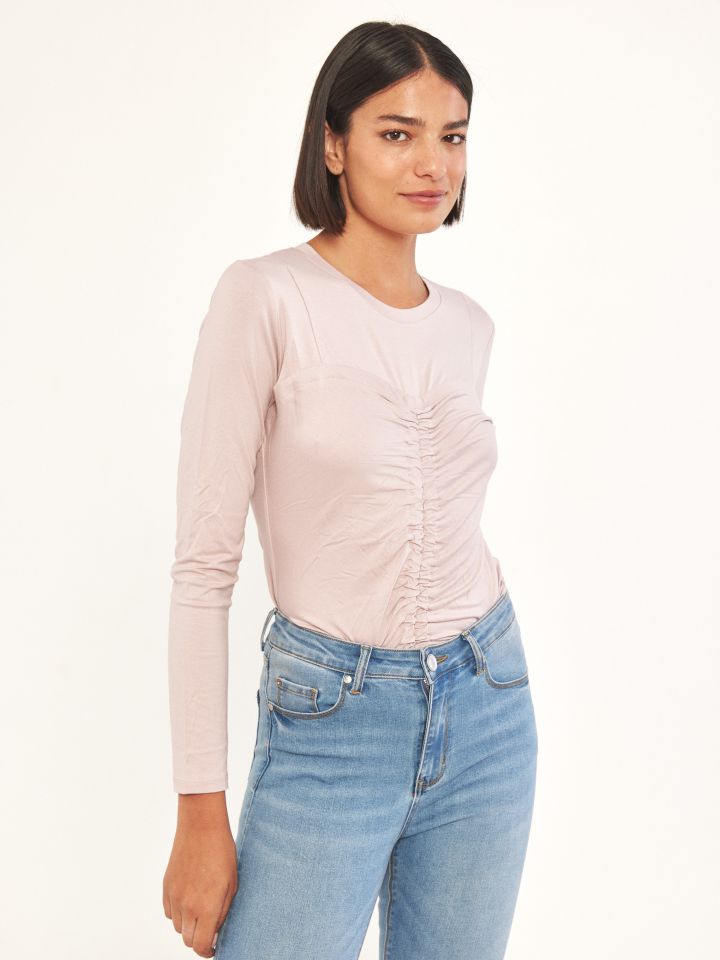 חולצה  PROMO ROMI בצבע ורוד עתיק