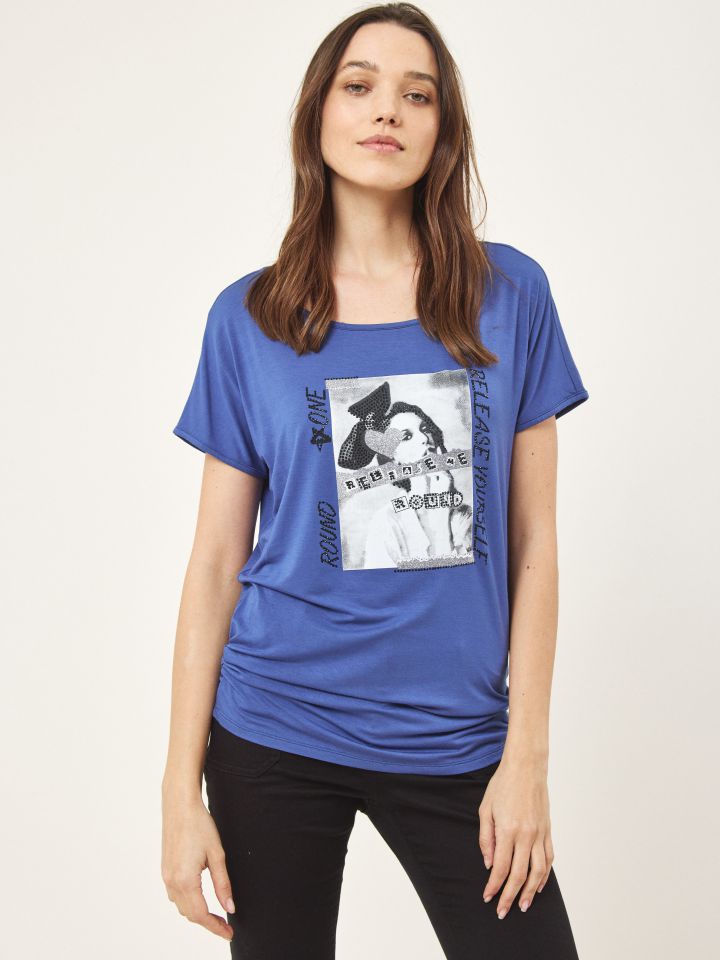 חולצה SHIRA PROMO בצבע כחול סקאי