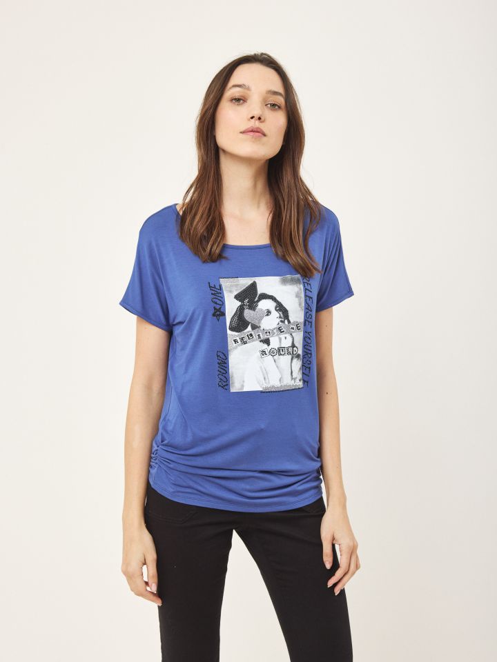 חולצה SHIRA PROMO בצבע כחול סקאי