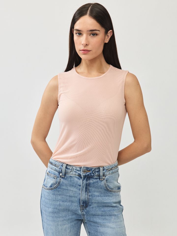 חולצה שיפון ליקרה PROMO בצבע ורוד