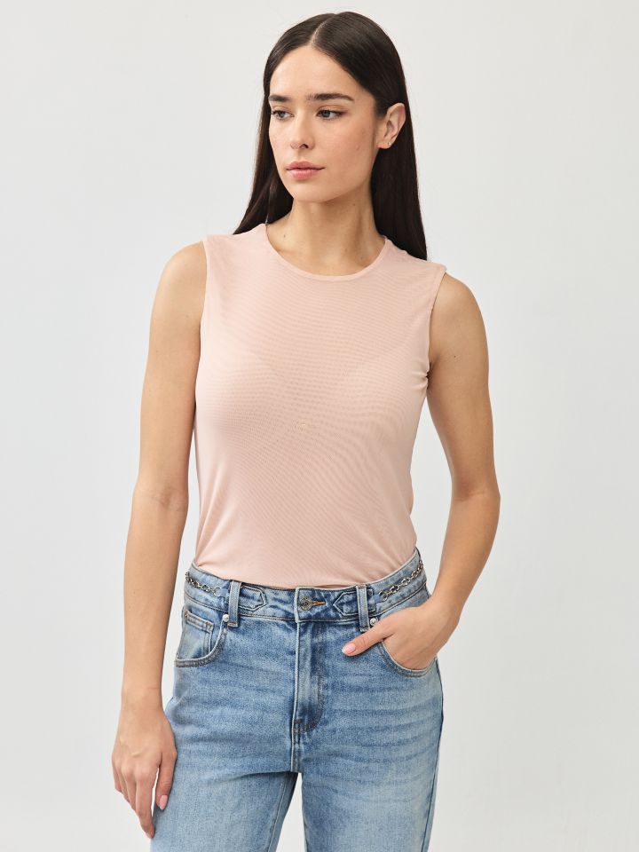 חולצה שיפון ליקרה PROMO בצבע ורוד