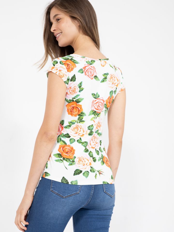 חולצה שינה דפוס PROMO בצבע אופוויט