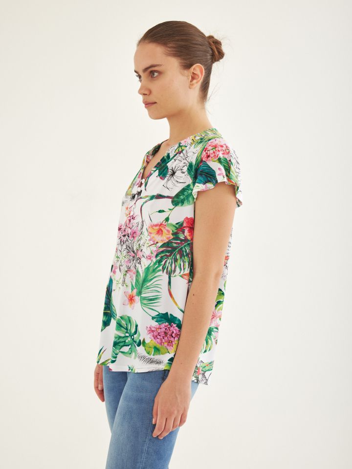 חולצה שינה דפוס  PROMO בצבע פרחוני