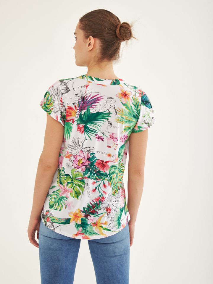 חולצה שינה דפוס  PROMO בצבע פרחוני