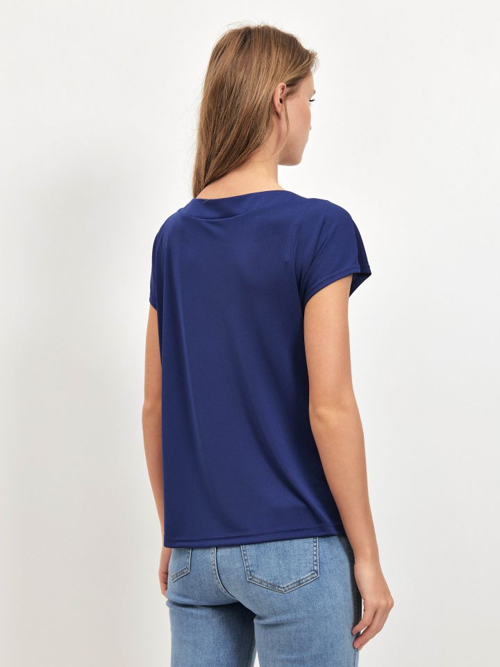 חולצה אמזון פתח PROMO בצבע כחול אינדיגו