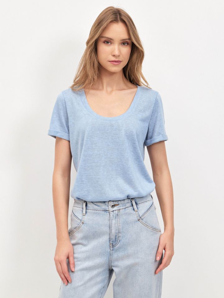 חולצה סלאב PROMO ILANIT בצבע תכלת