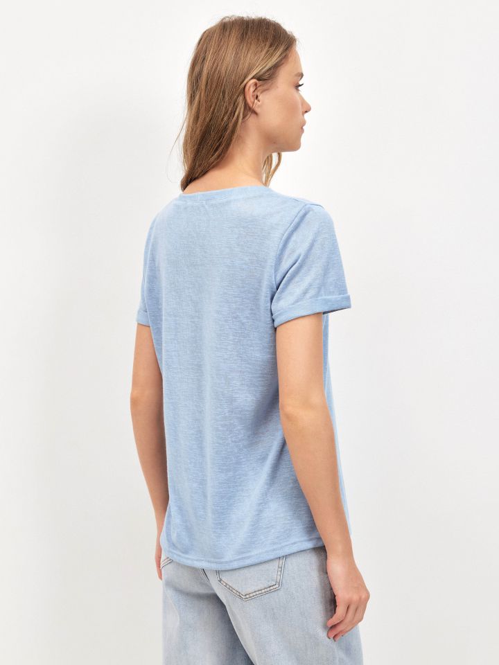 חולצה סלאב PROMO ILANIT בצבע תכלת